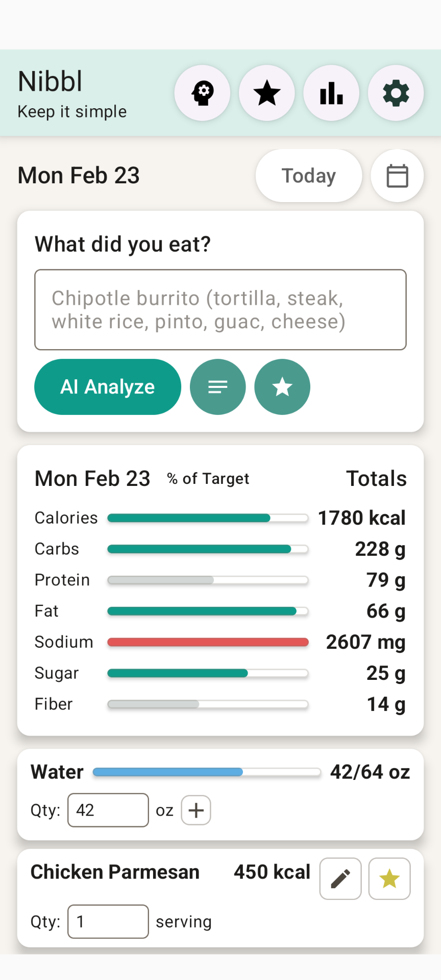 Nibbl app screenshot 1
